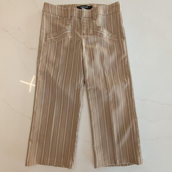 Vtg Y2K Rampage Sz 0 Pinstripes Striped Cropped Pants Pockets Office Siren Chic - Picture 1 of 10